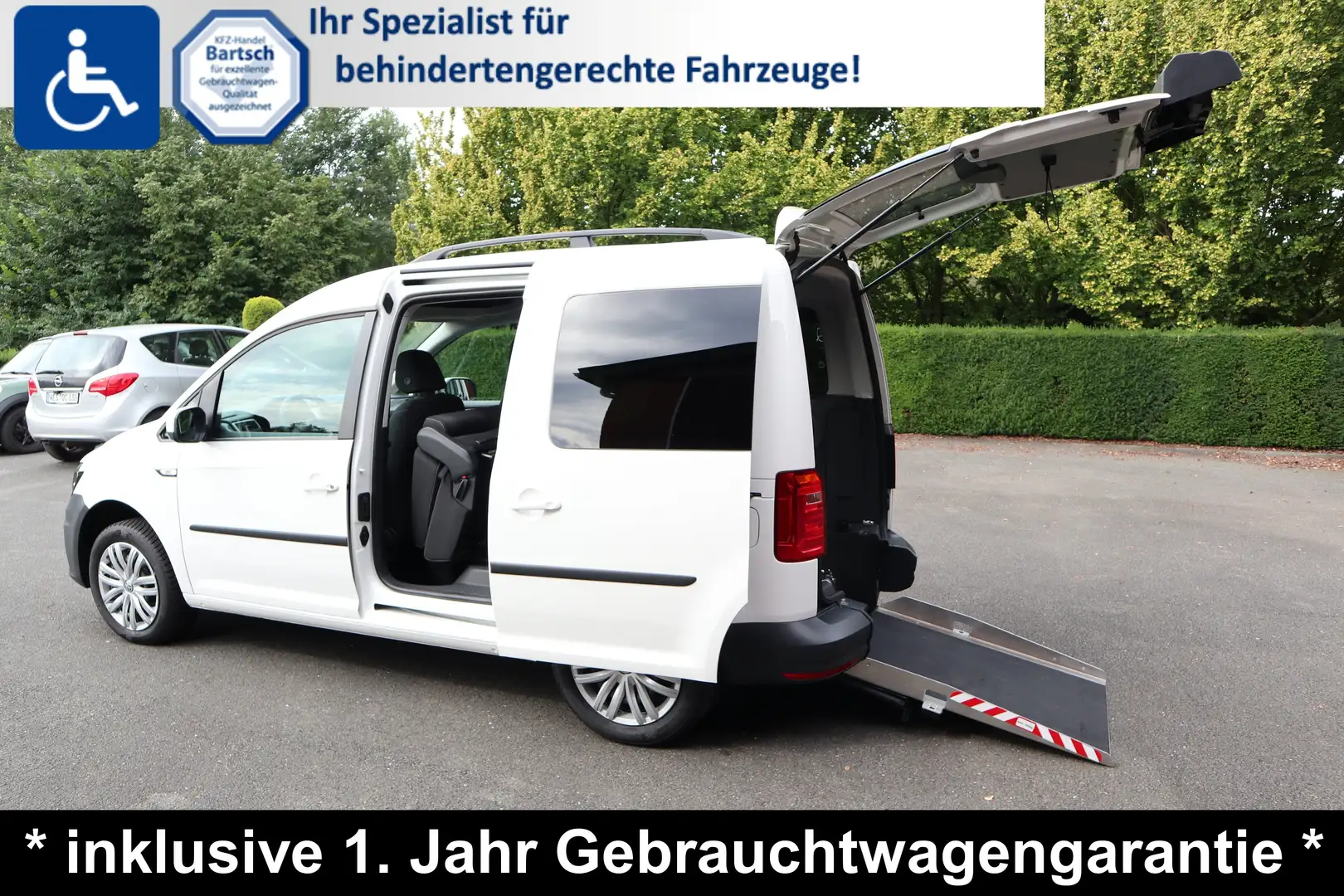 Volkswagen Caddy 1,4 TSI DSG*rollstuhlgerecht*nur 14000Km*Garantie* Weiß - 1