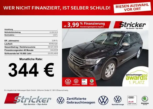 Volkswagen Tiguan Allspace Life 1.5TSI DSG 344,-ohne Anzahlung 7-Sitzer AHK