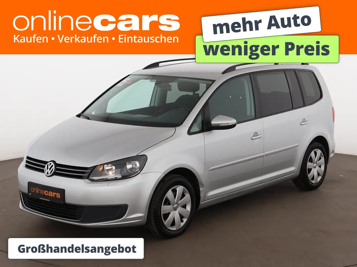Volkswagen Touran 2.0 TDI Comfortline Aut AHK NAVI SITZHZG Silber - 1