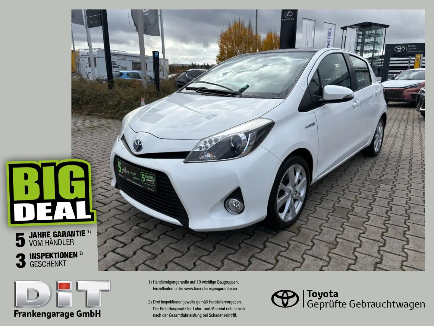 Toyota Yaris 1.5 VVT-i Hybrid Club Navi, Kamera, Pano Weiß - 1