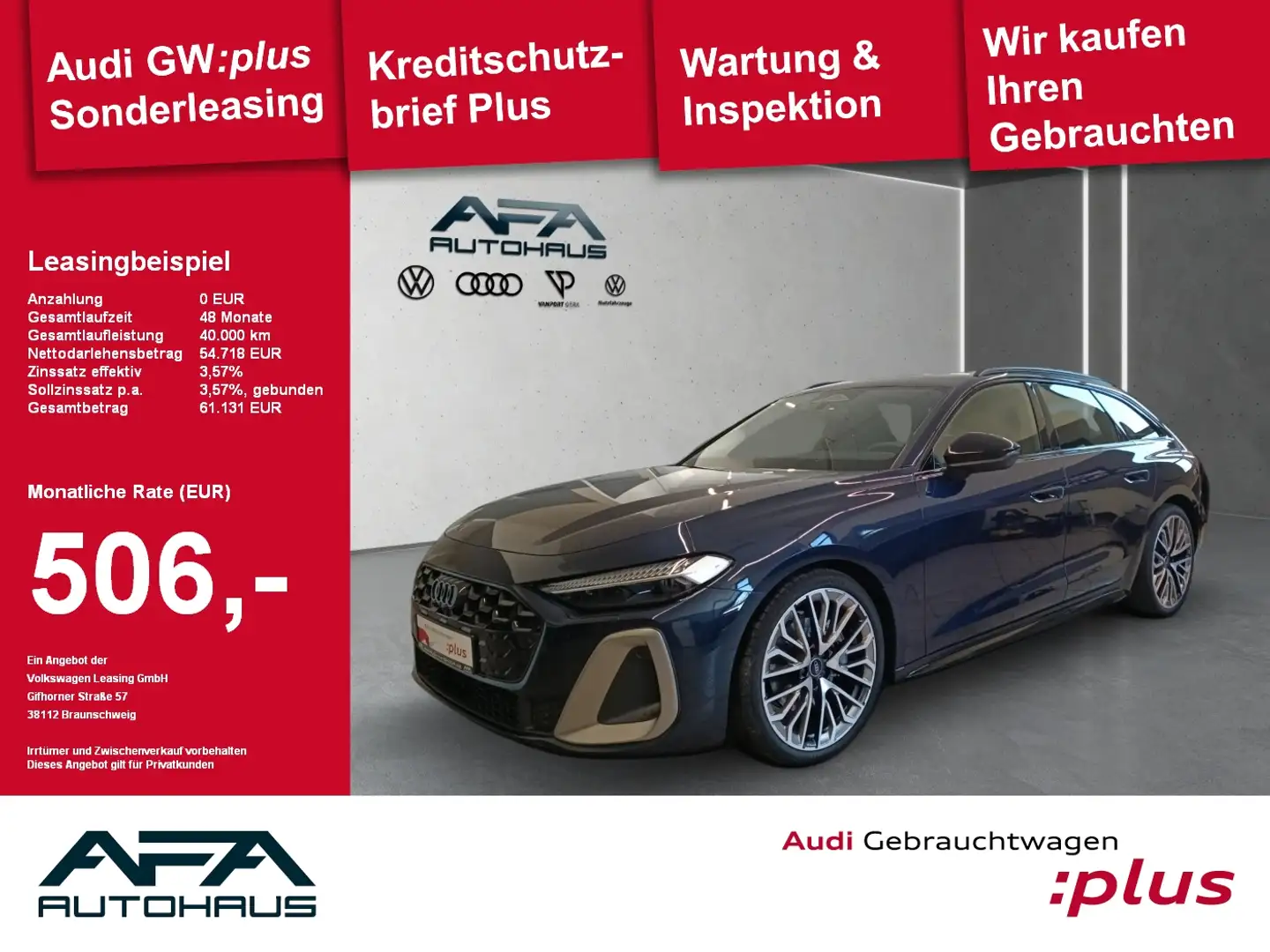 Audi A5 Avant TFSI qu. S tr. S-Line*EditionONE*Matrix Blau - 1