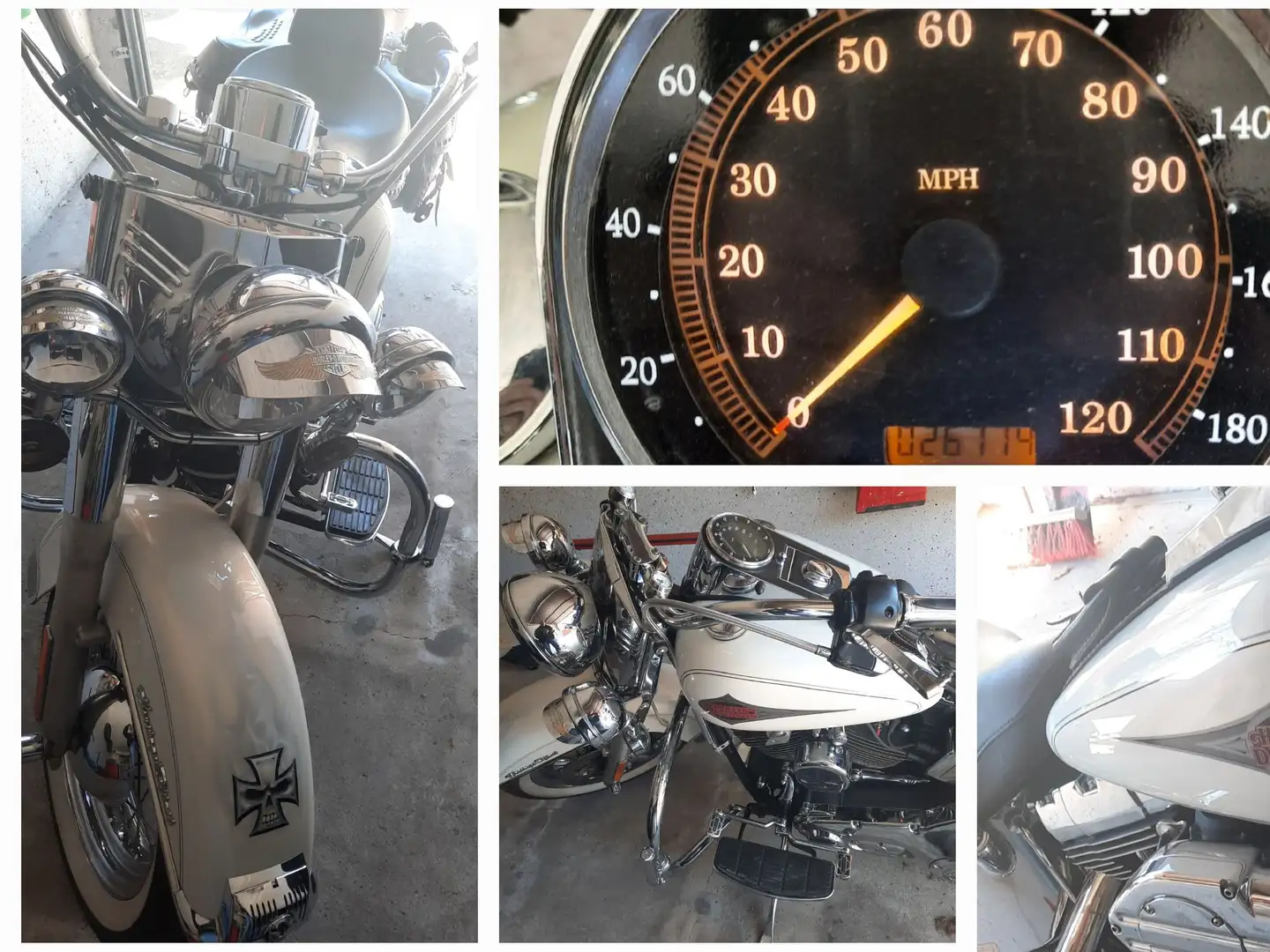 Harley-Davidson Heritage Softail Alb - 2