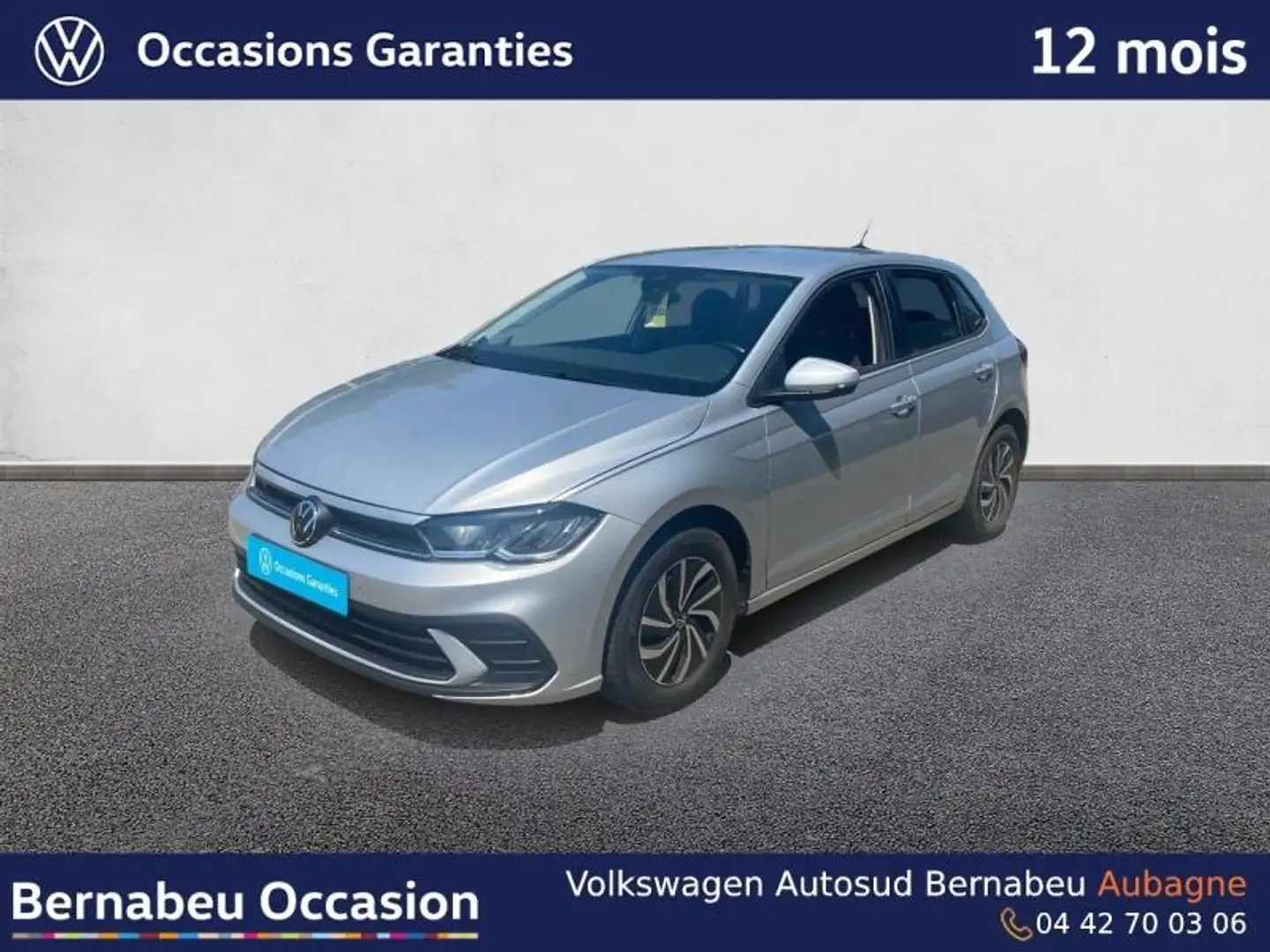 Volkswagen Polo 1.0 TSI 95ch Life Plus DSG7 Argent - 1