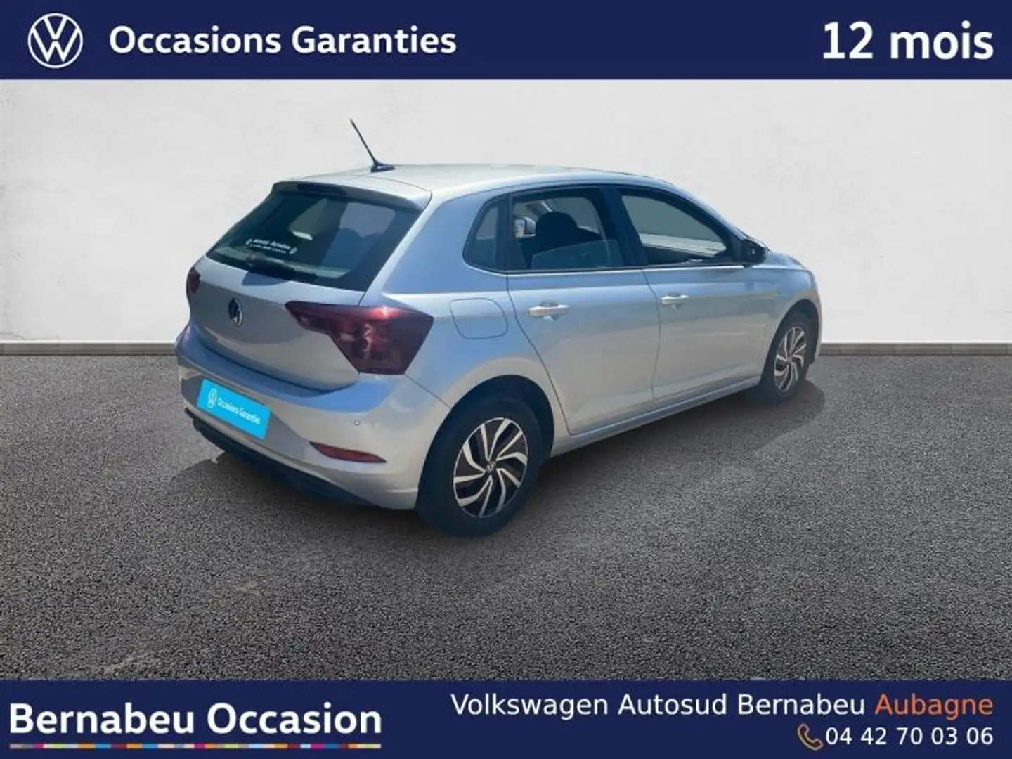 Volkswagen Polo 1.0 TSI 95ch Life Plus DSG7 Argent - 2