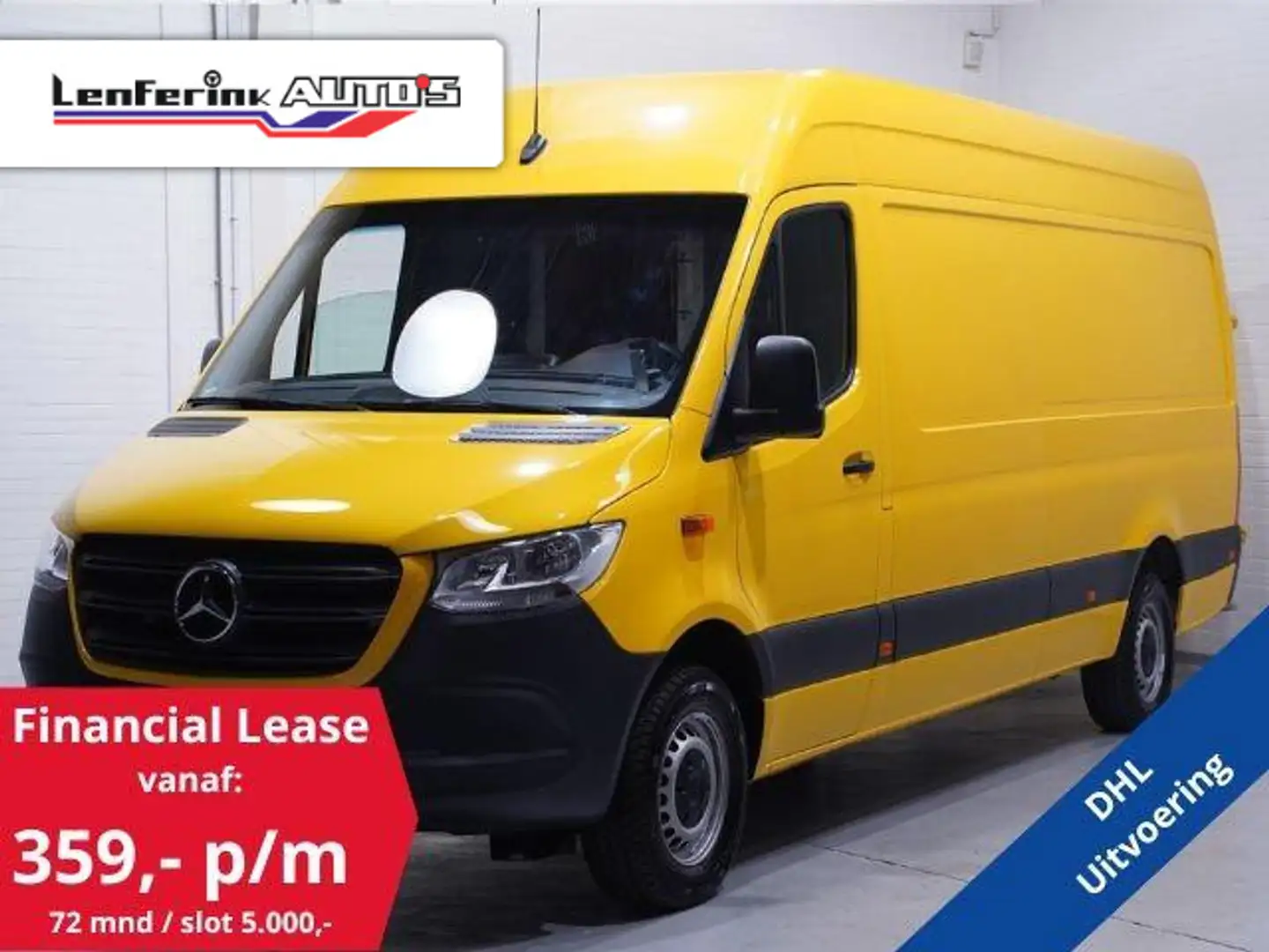 Mercedes-Benz Sprinter 317 CDI 170 pk L3H2 DHL Uitvoering, Navi, Camera O Geel - 1