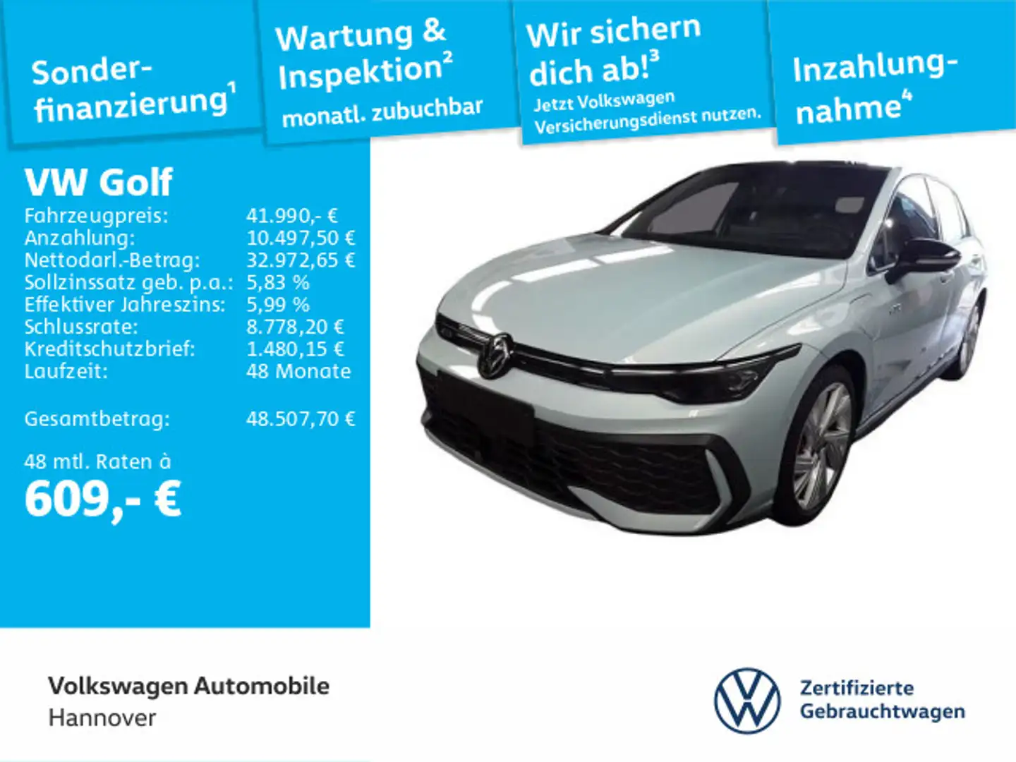 Volkswagen Golf GTE VIII 1.5 TSI DSG GTE Navi Leder Kamera HUD Blau - 1