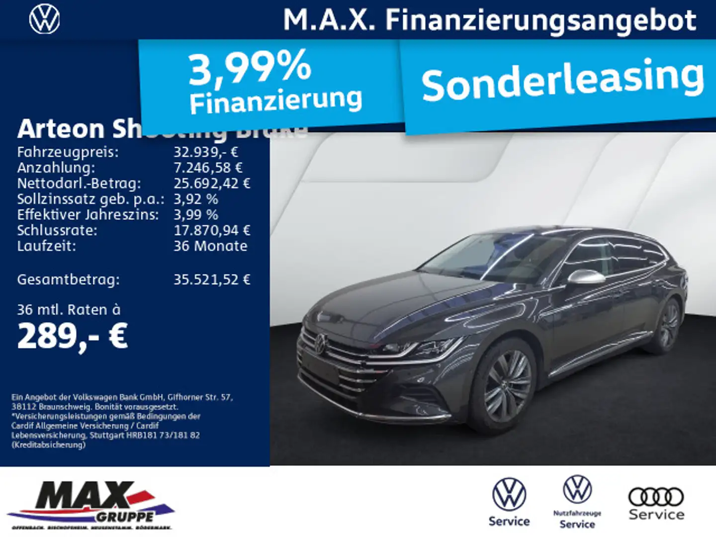 Volkswagen Arteon Arteon Shootingbrake 2.0 TSI DSG ELEGANCE +AHK+ Gris - 1