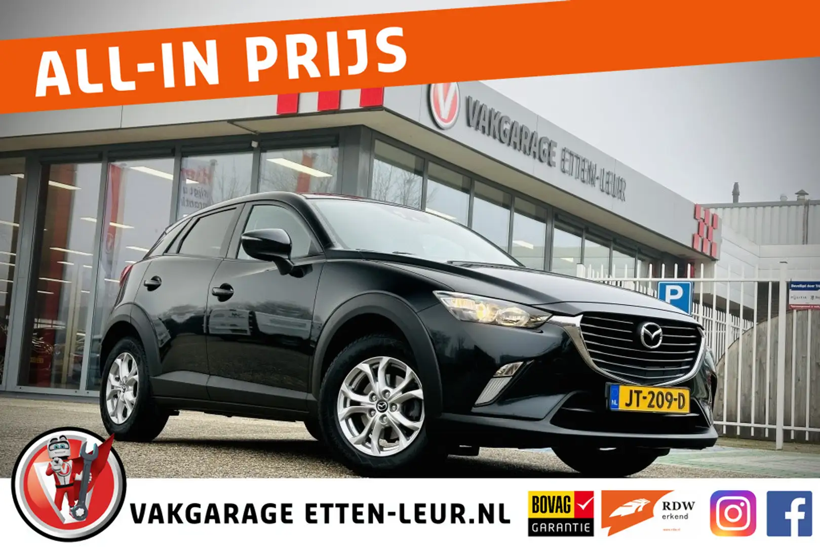 Mazda CX-3 2.0 SkyActiv-G 120 Skylease | TREKHAAK | STOELVERW Zwart - 1