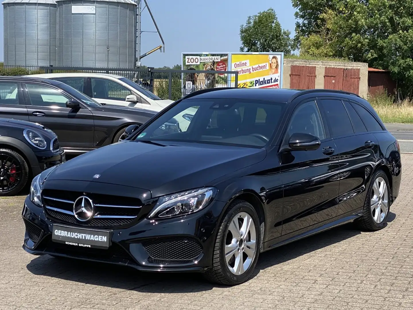 Mercedes-Benz C 220 AMG Paket / 360°/ AHK / Leder / LED / Navi ... Fekete - 1