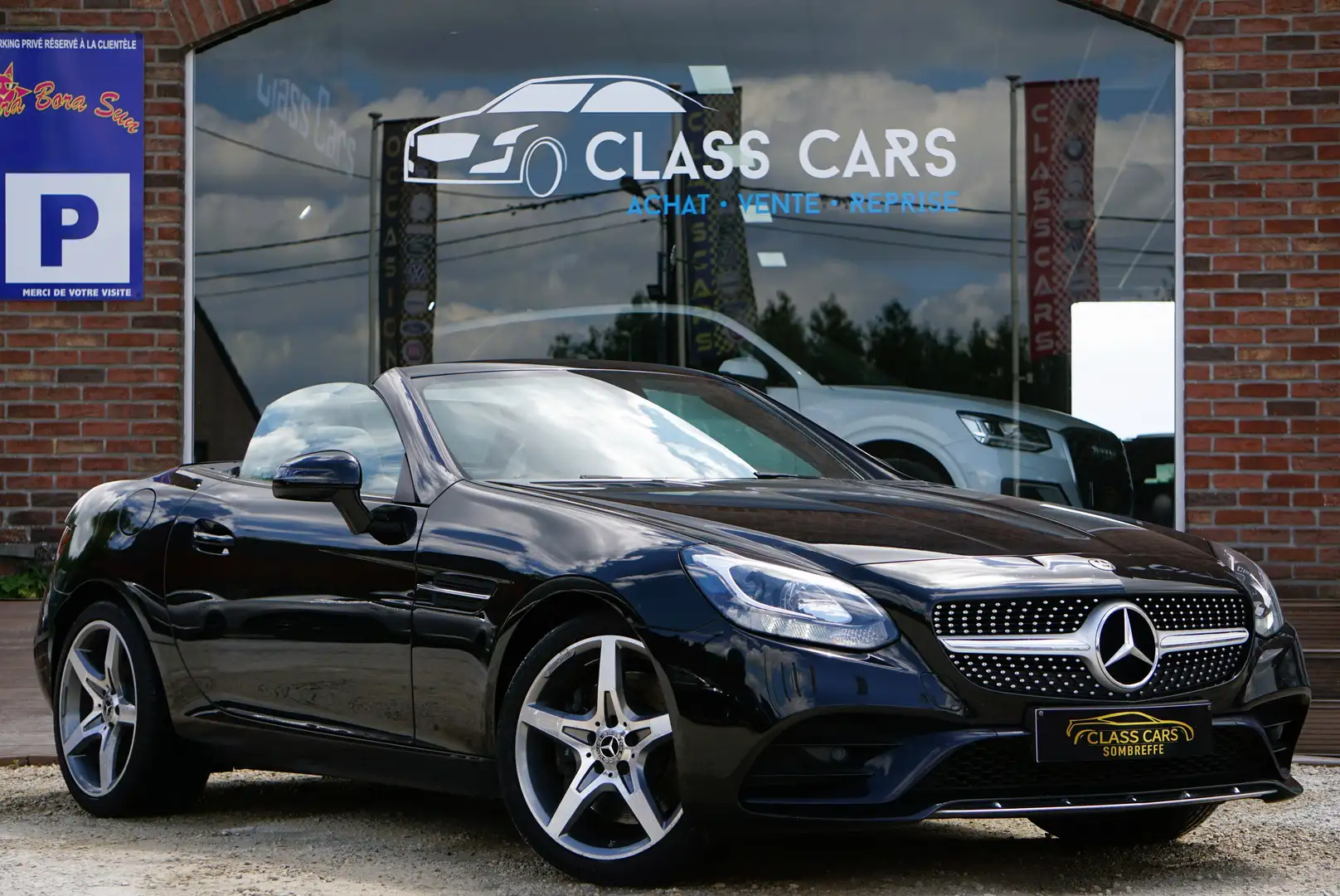 Mercedes-Benz SLC 180 AMG LINE / ROADSTER / 1ER MAIN / PANO / NAVI / 6DT Negro - 2
