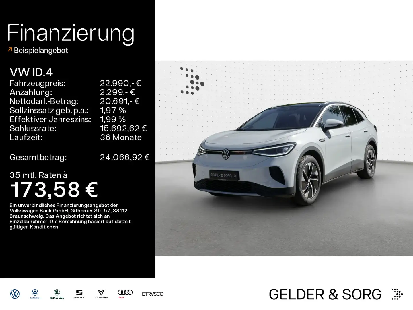 Volkswagen ID.4 Pure Matrix*Navigation*DAB+Panorama Weiß - 1