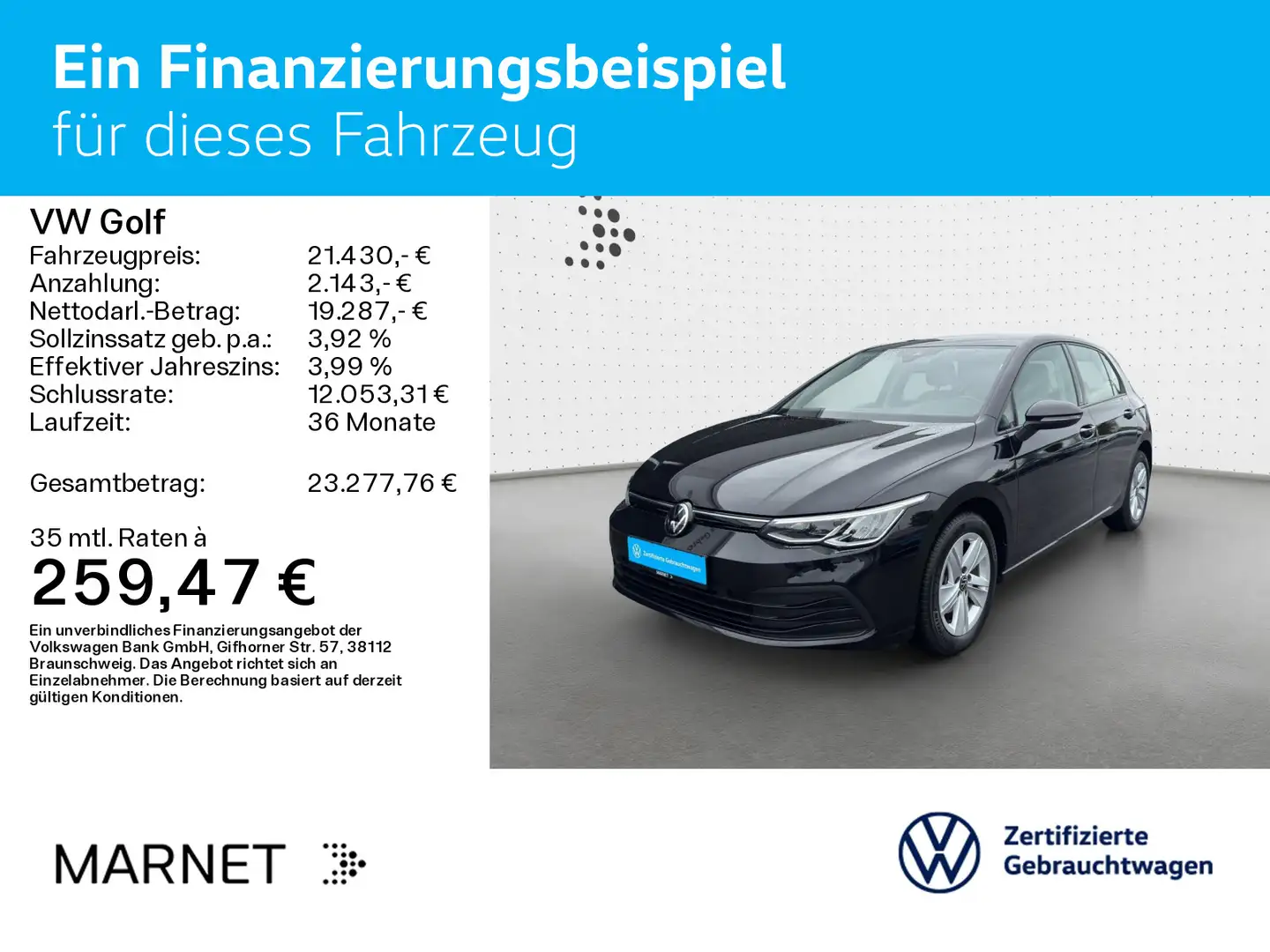 Volkswagen Golf VIII 1.5 TSI Life Navi*Digital*Keyless*SHZ* Zwart - 2