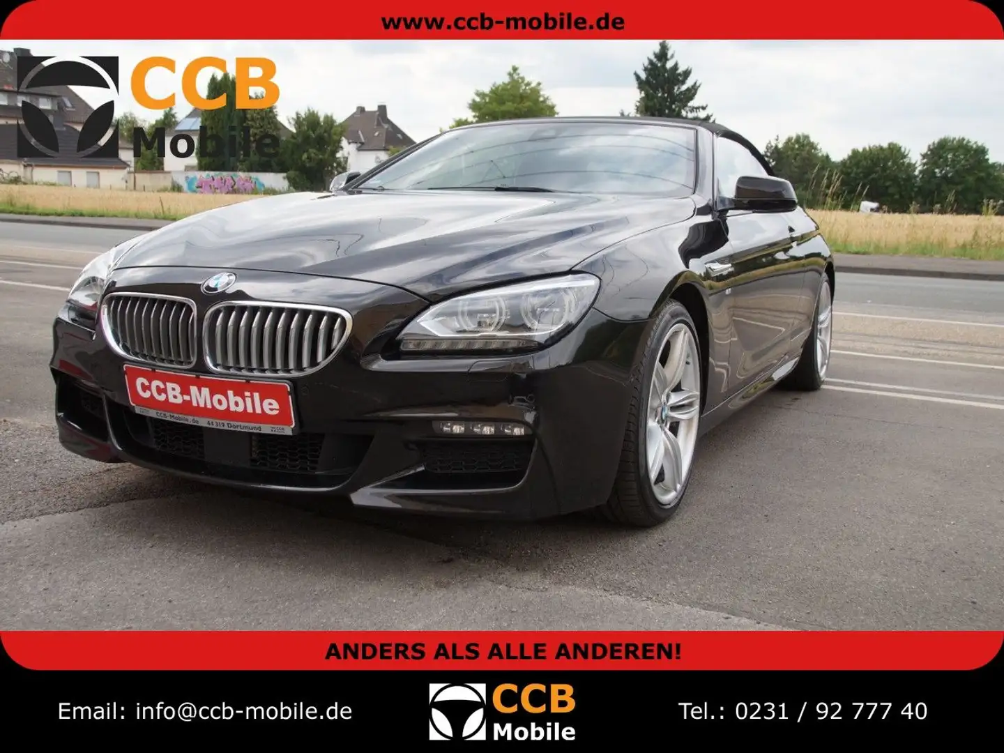 BMW 650 Cabrio 650 i xDrive*2HD*SCHECKHEFT *MPAKET* Czarny - 1