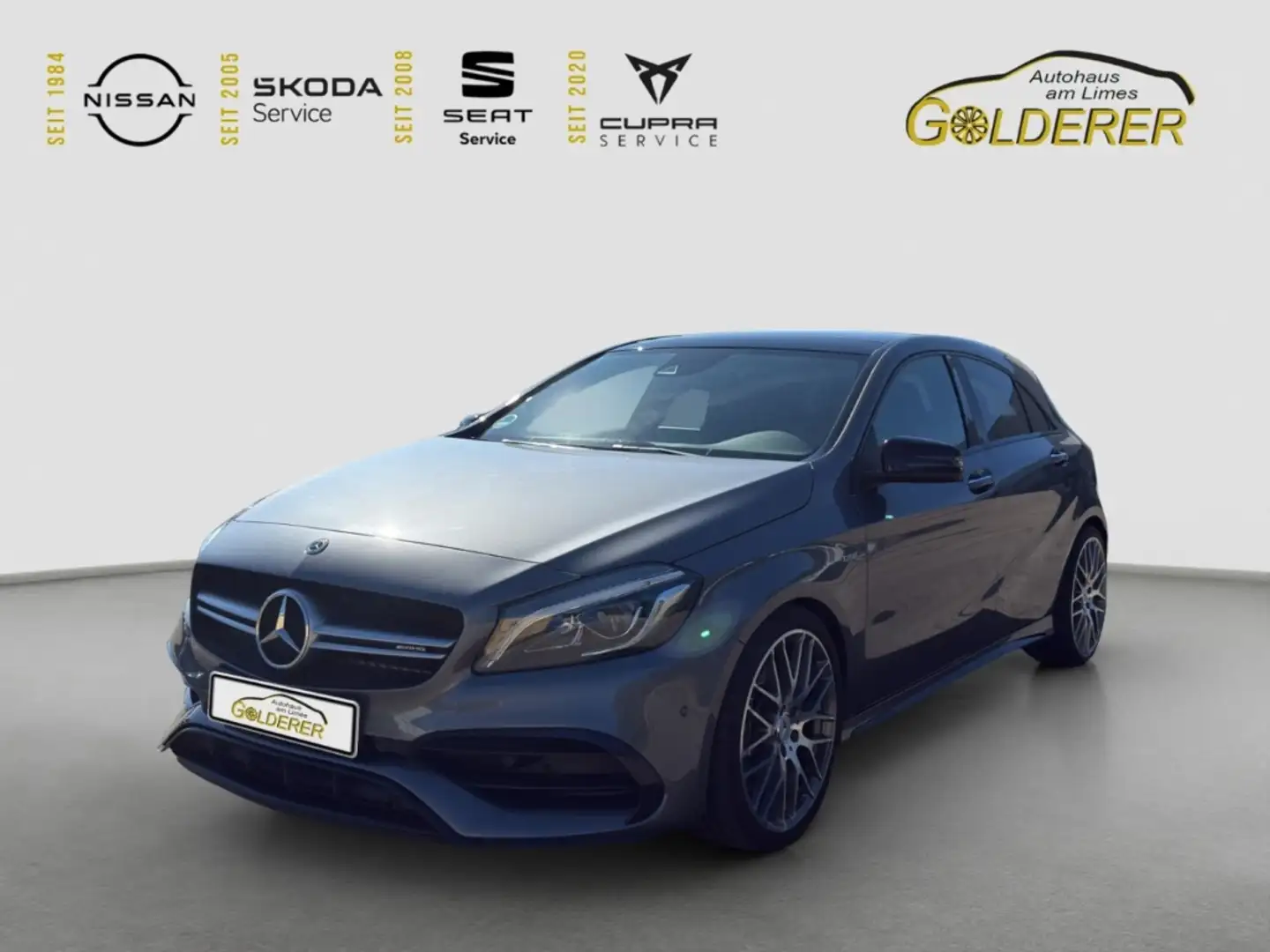 Mercedes-Benz A 45 AMG 4Matic El. Panodach Navi Leder Memory Sitze Sounds Grau - 1