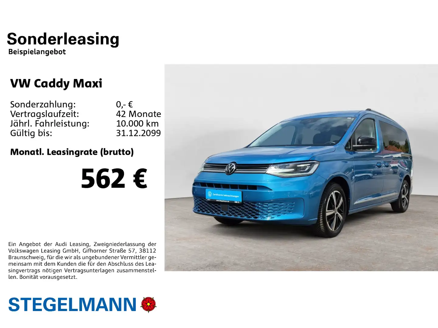 Volkswagen Caddy Caddy Kombi Maxi 2.0 TDI DSG Style 7-Sitzer *LED Blau - 2