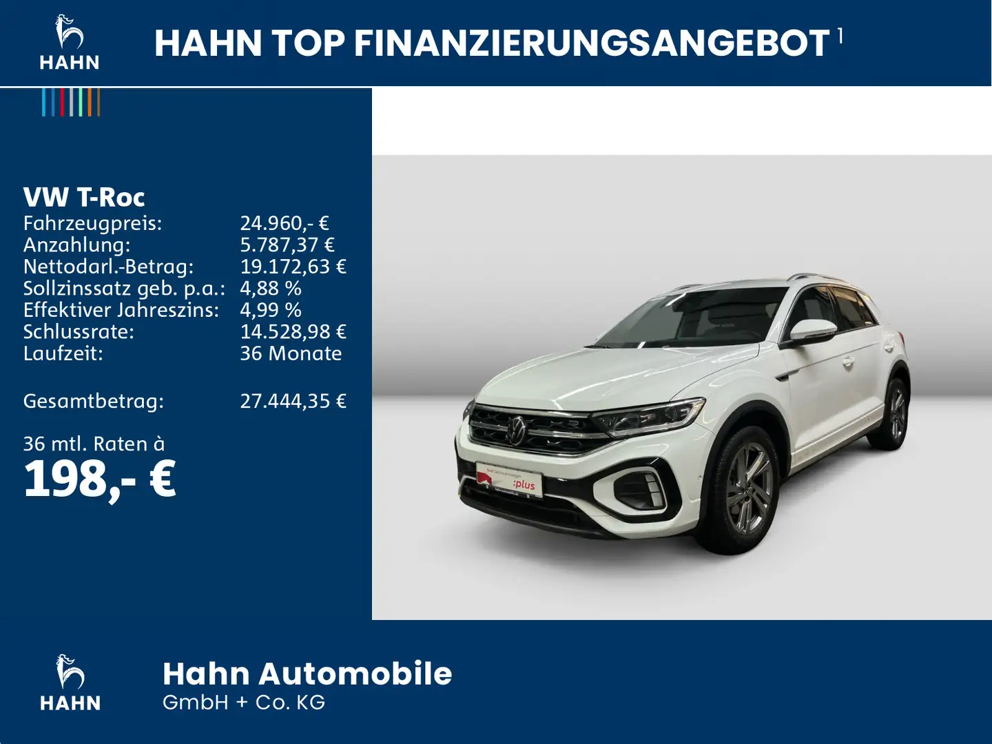 Volkswagen T-Roc 1.5 TSI R-Line CAM ACC LED Virtual Carplay Blanc - 2
