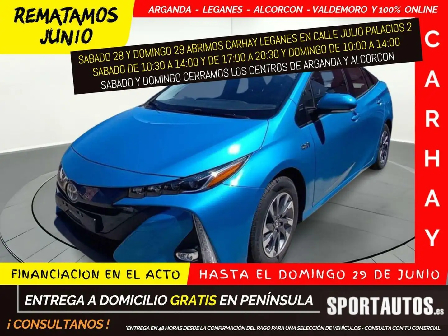 Toyota Prius PHV 1.8I VVT-I PHEVSOLAR 5PL. CVT Azul - 1
