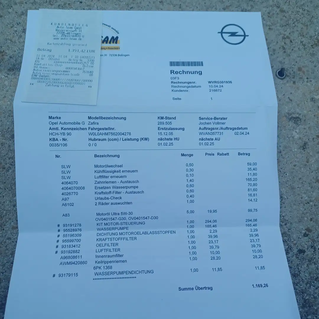 Opel Zafira Basis Grau - 2