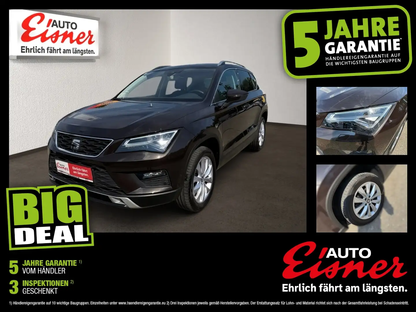 SEAT Ateca 1.6 Style TDI DSG 8-fach Bereift! Braun - 1