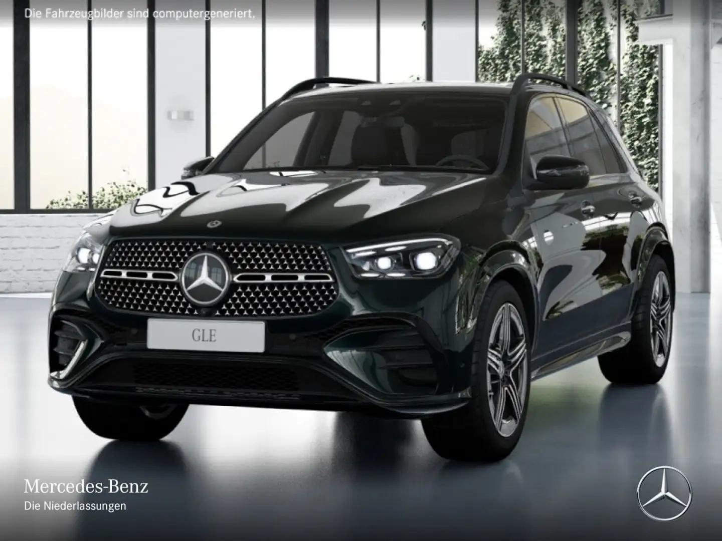 Mercedes-Benz GLE 450 d 4M AMG+NIGHT+PANO+360+AHK+MULTIBEAM+SPUR Grün - 2