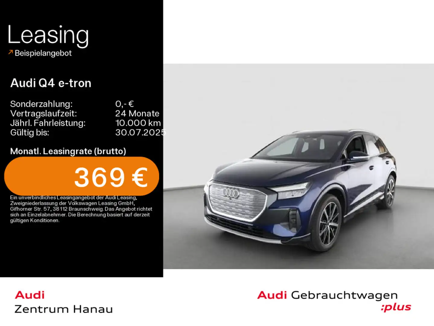 Audi Q4 e-tron 45 advanced*NAVI-PLUS*KAMERA*HUD*LED*2 Blau - 1