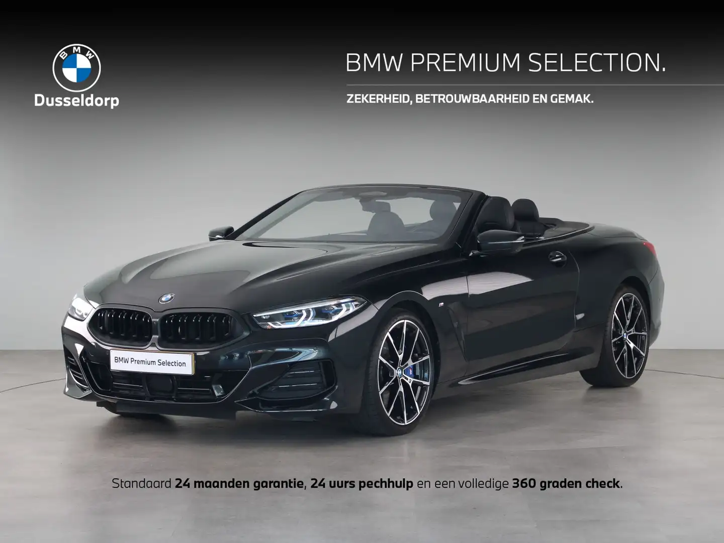 BMW 840 8 Serie 840i Cabrio High Exe M-Sport Noir - 1