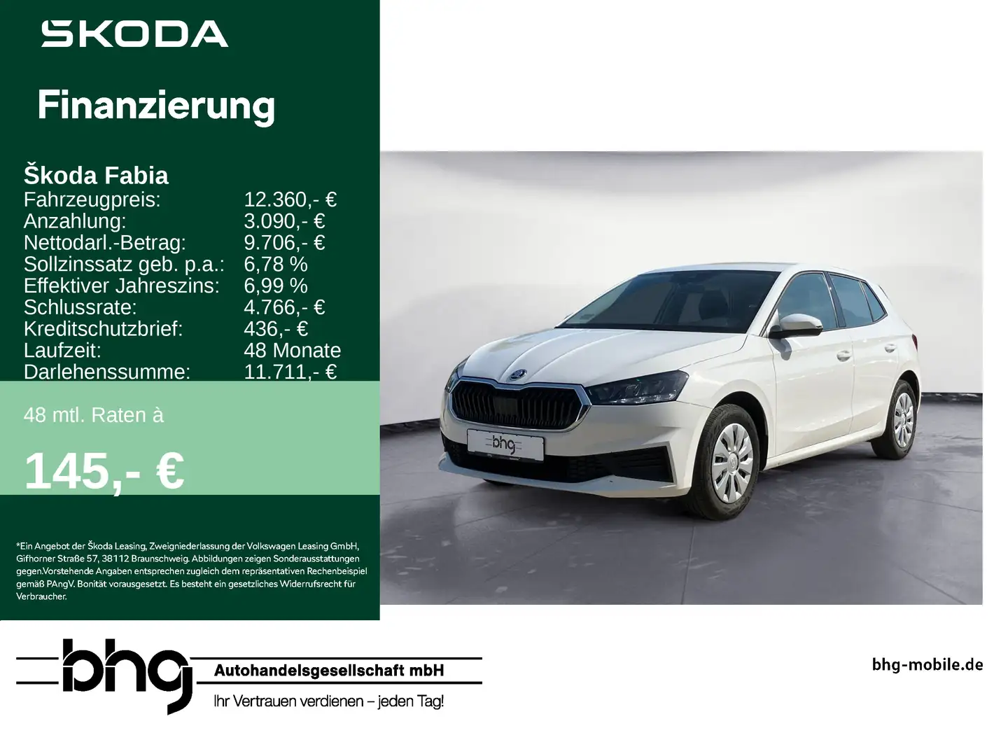 Skoda Fabia 1.0 MPI Active Blanc - 1