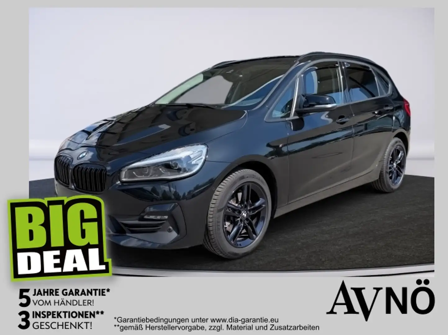 BMW 220 d Active Tourer Advantage Klima AHK AUT LM Schwarz - 1