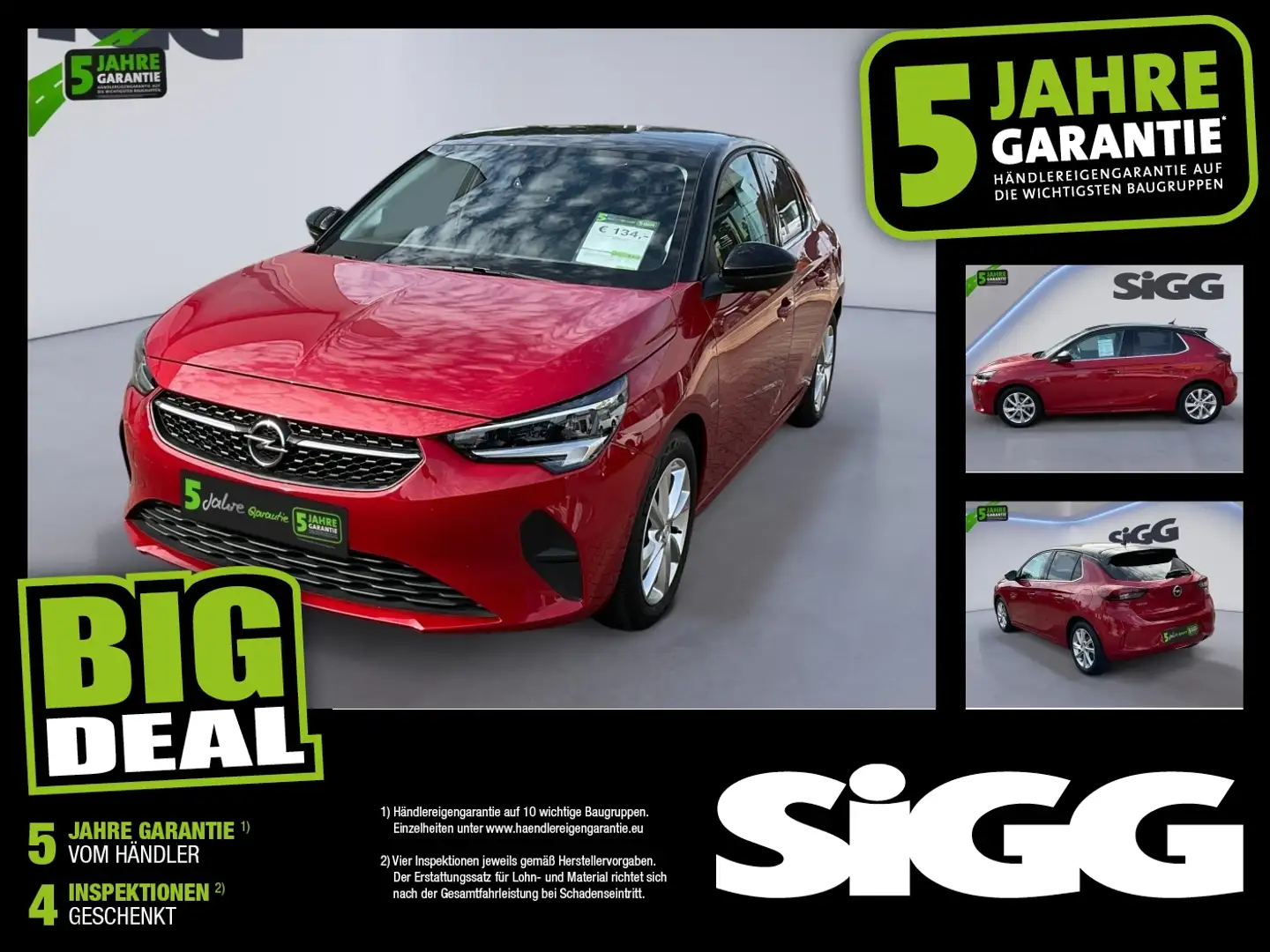 Opel Corsa F 1.2 Turbo Elegance Kam. LED PDC Rot - 1