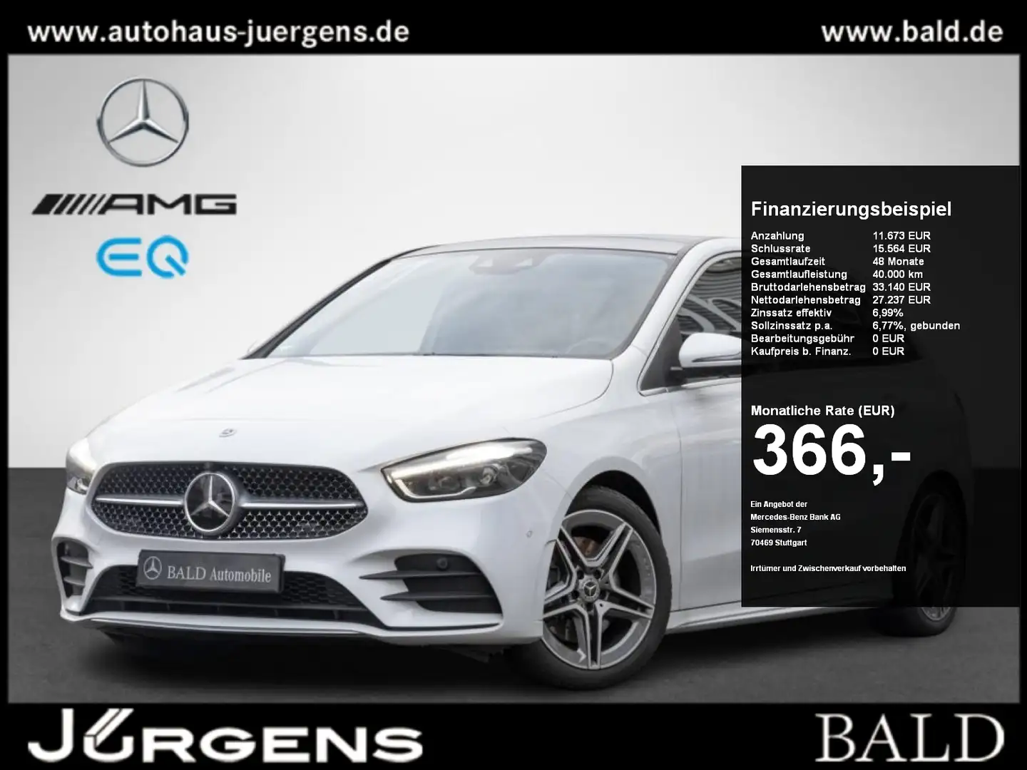 Mercedes-Benz B 220 d AMG-Premium/ILS/Pano/AHK/360/HUD/Easy/18 Blanco - 1