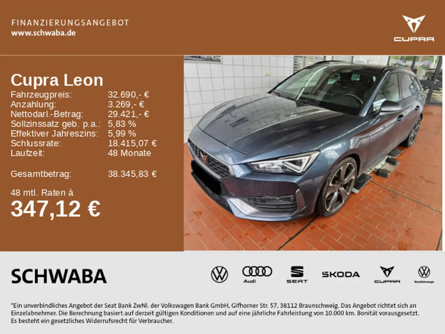 CUPRA Leon Sportstourer VZ 2.0 TSI DSG 4D *AHK*PANO*19 Grau - 1