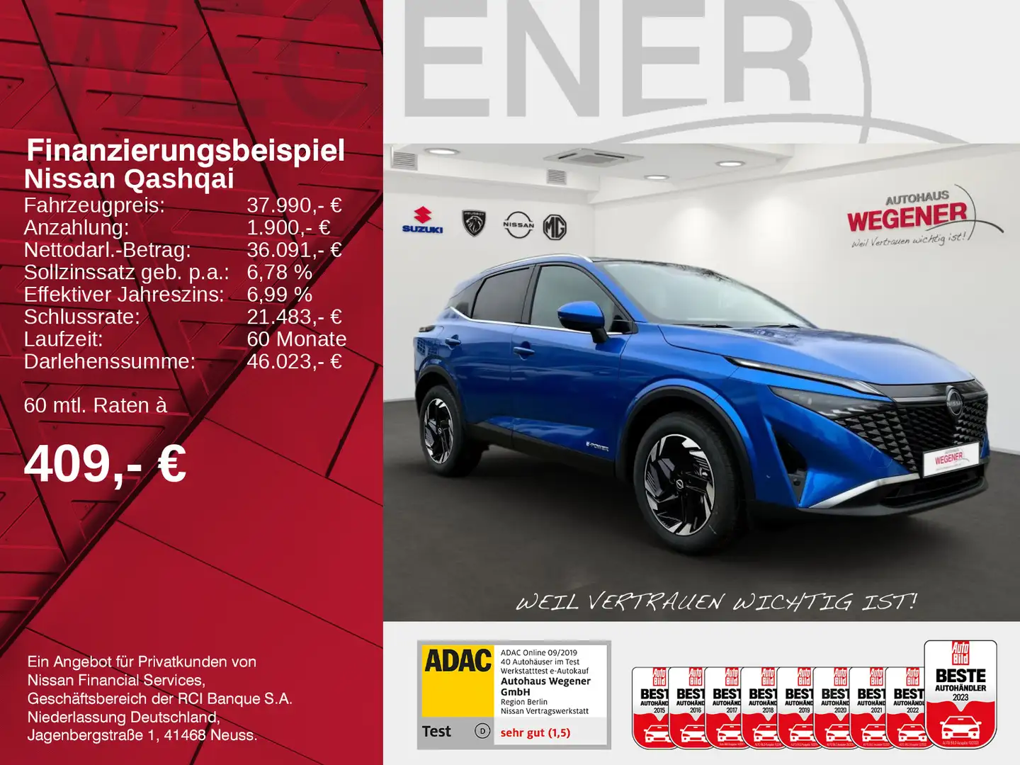 Nissan Qashqai QASHQAI MY24 1.5 VC-T e-POWER Blau - 2