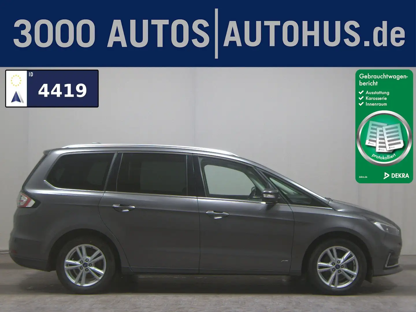Ford Galaxy 2.0 EB AWD Titanium Leder Navi AHK StHzg Grau - 1