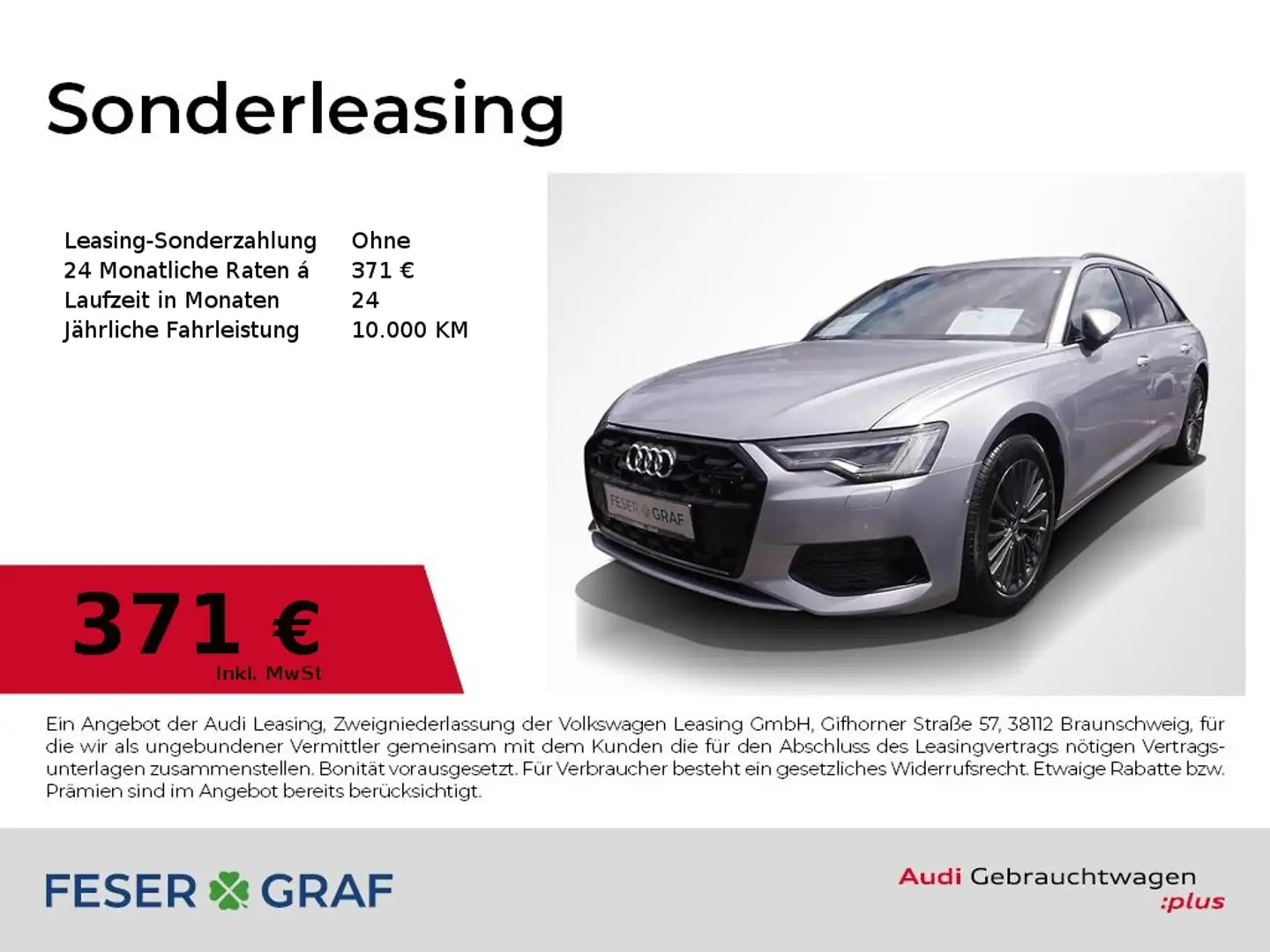 Audi A6 Avant 40 TDI qu. advanced Navi Matrix 360° Silber - 1