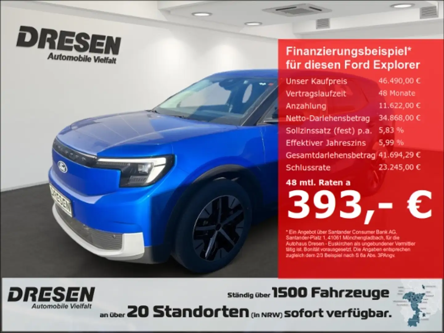 Ford Explorer Extended Range RWD 77kWh + Fahrerass.-Paket Blau - 1