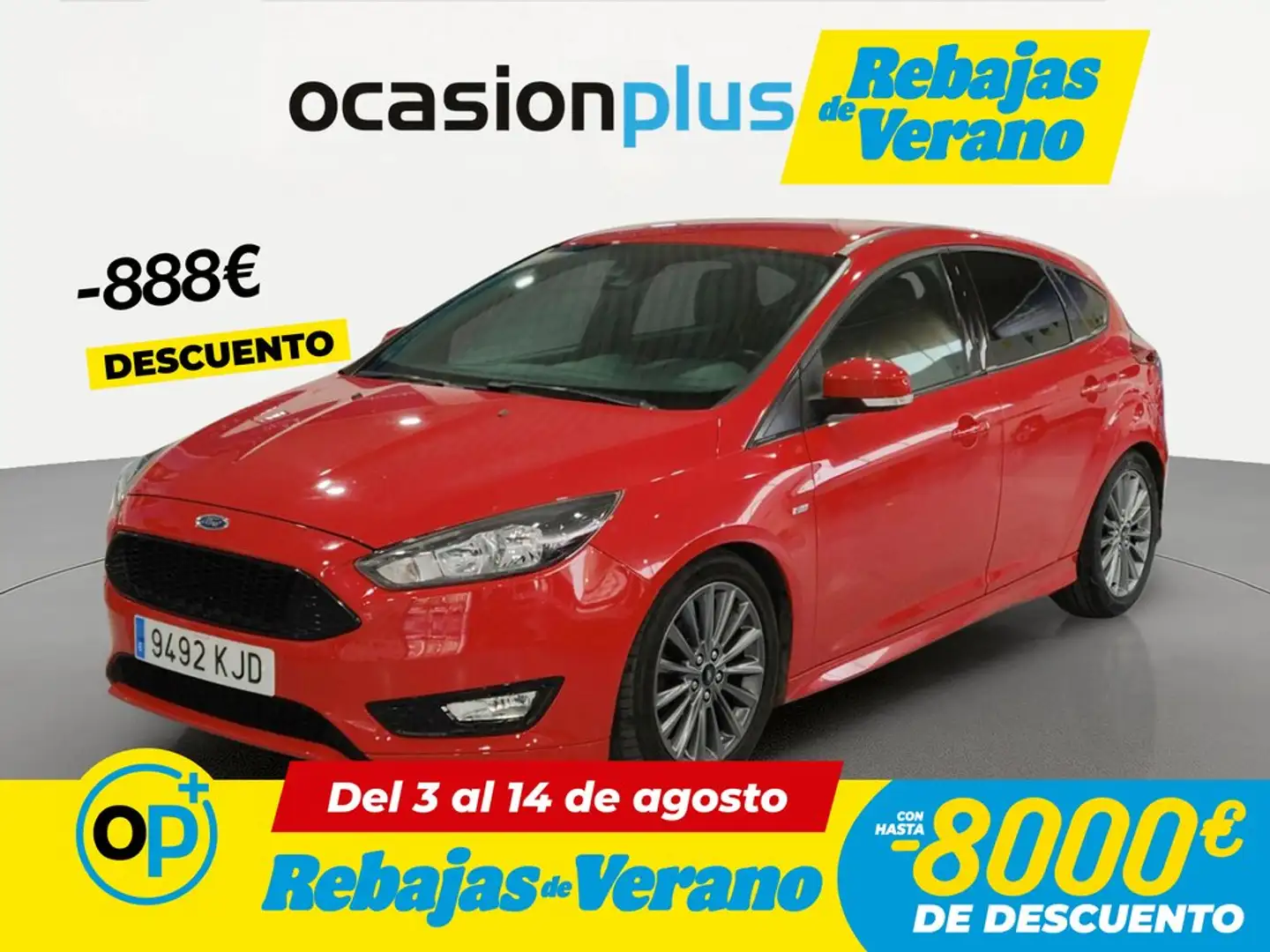 Ford Focus 1.0 Ecoboost Auto-S&S ST-Line 125 Rojo - 1