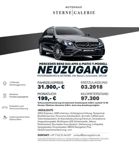 Mercedes-Benz E 43 AMG AMG E 43 AMG/AHK/PANO/AIRM/BURMESTER Sportp.