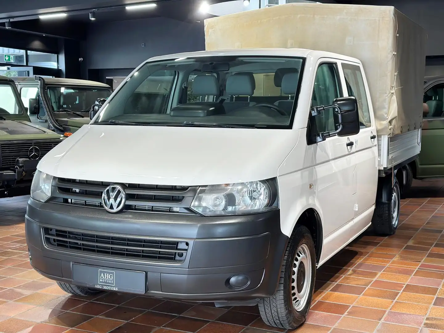 Volkswagen T5 Doka Pritsche Lang 6-Sitze Klima Tempomat AHK Blanco - 2