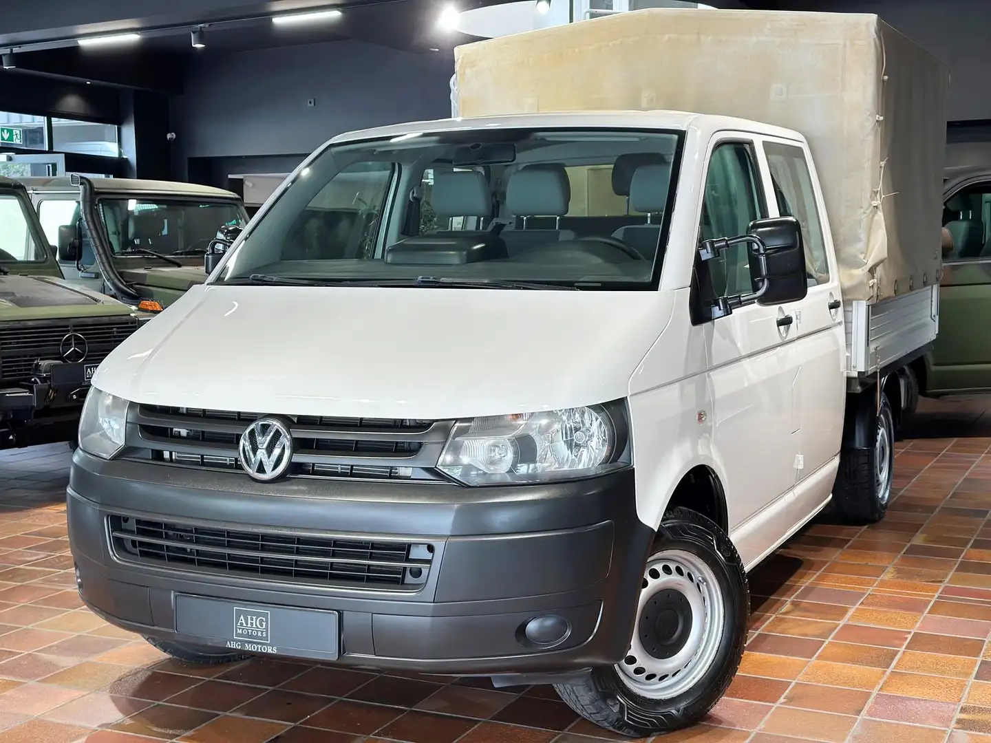 Volkswagen T5 Doka Pritsche Lang 6-Sitze Klima Tempomat AHK Blanco - 1