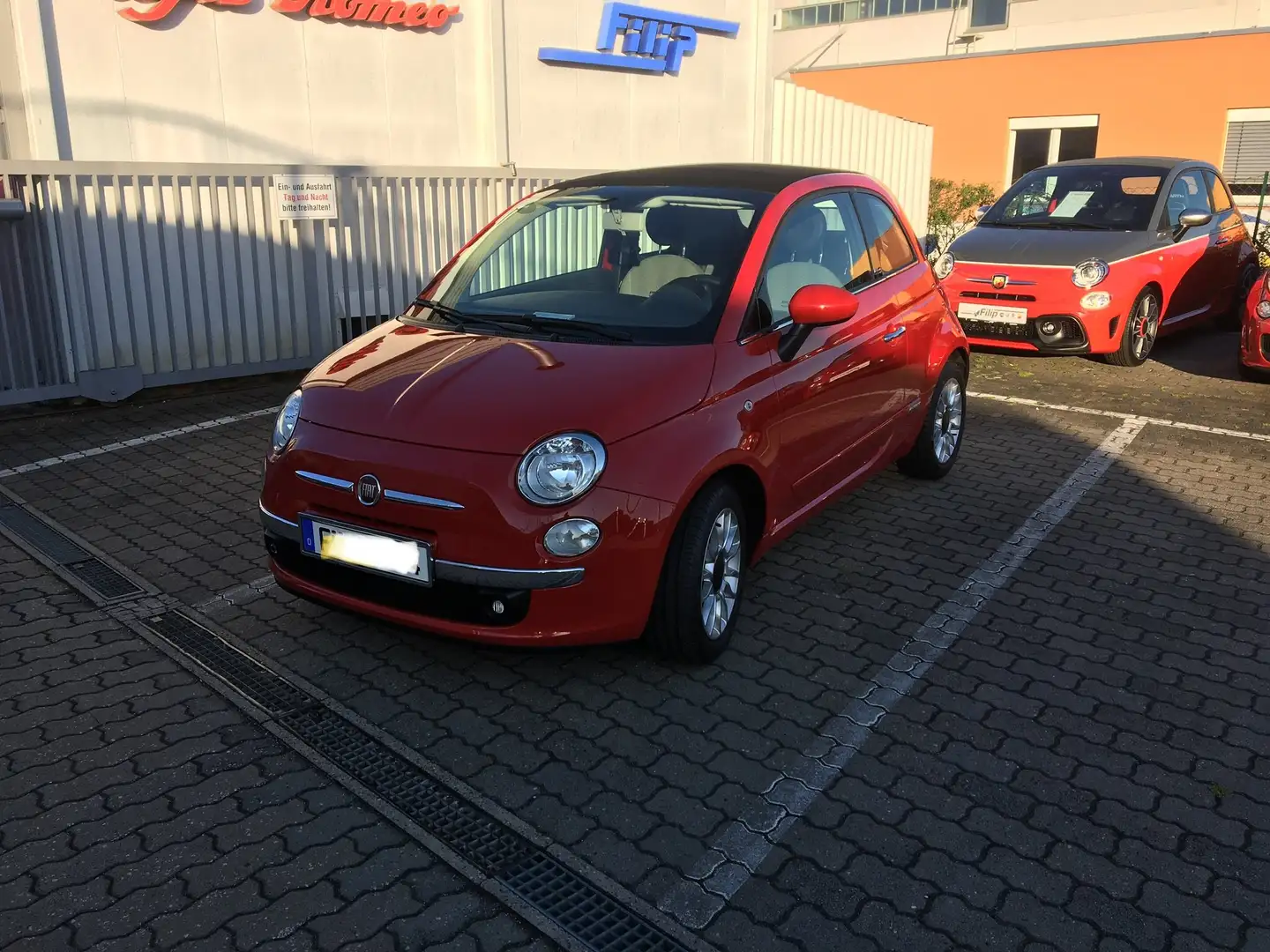 Fiat 500C 500 C 1.2 Dualogic Lounge Rouge - 2