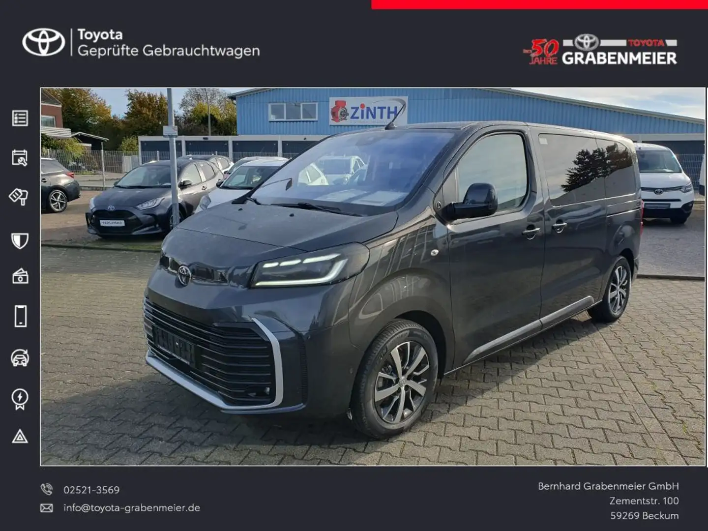 Toyota Proace 2,0-l-D-4D L1 (8-Si.) Autm. Verso Team Deutschland Grau - 1
