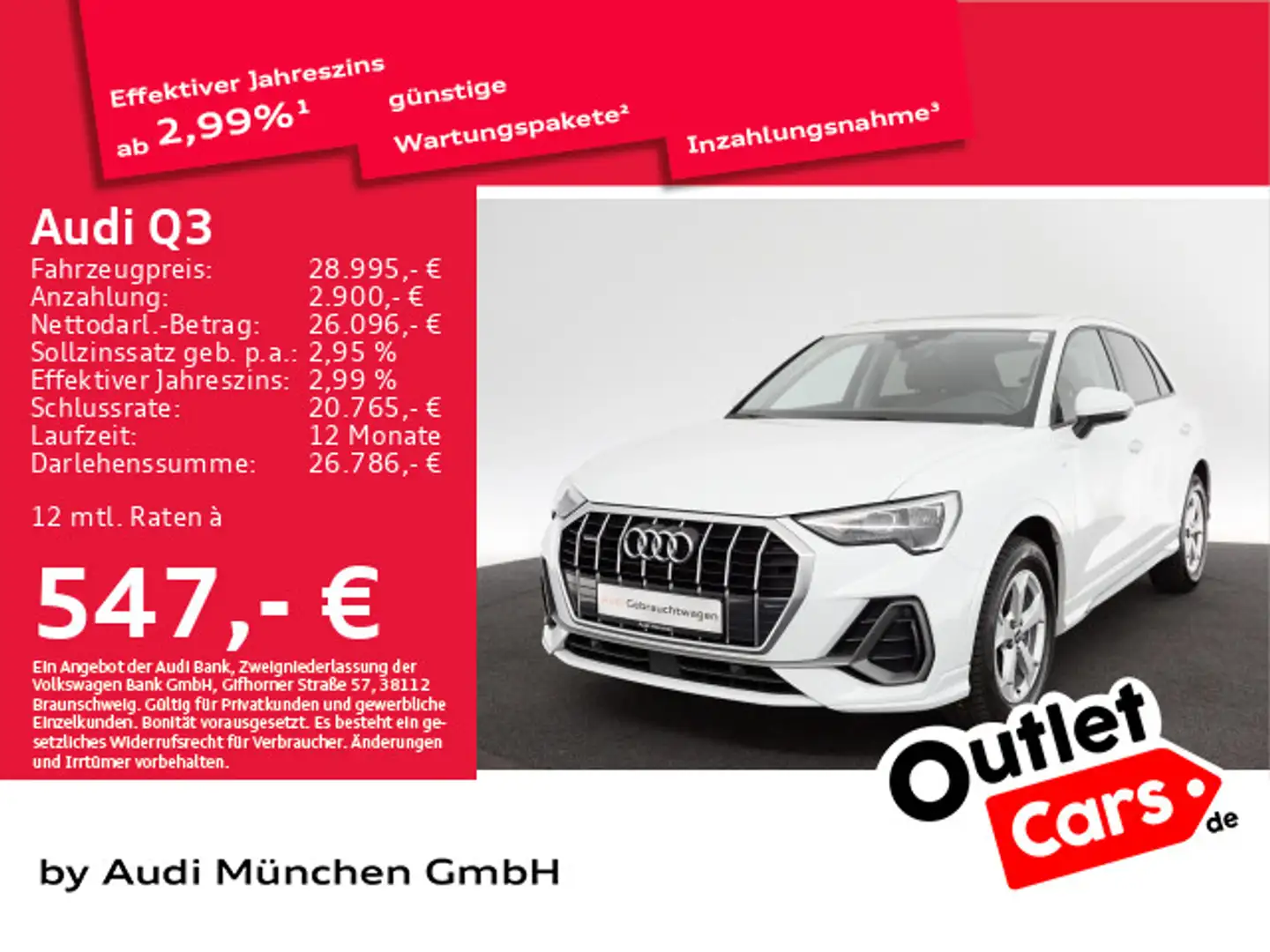 Audi Q3 35 TDI qu. S tronic S line Pano/Virtual/Navi+ Weiß - 1
