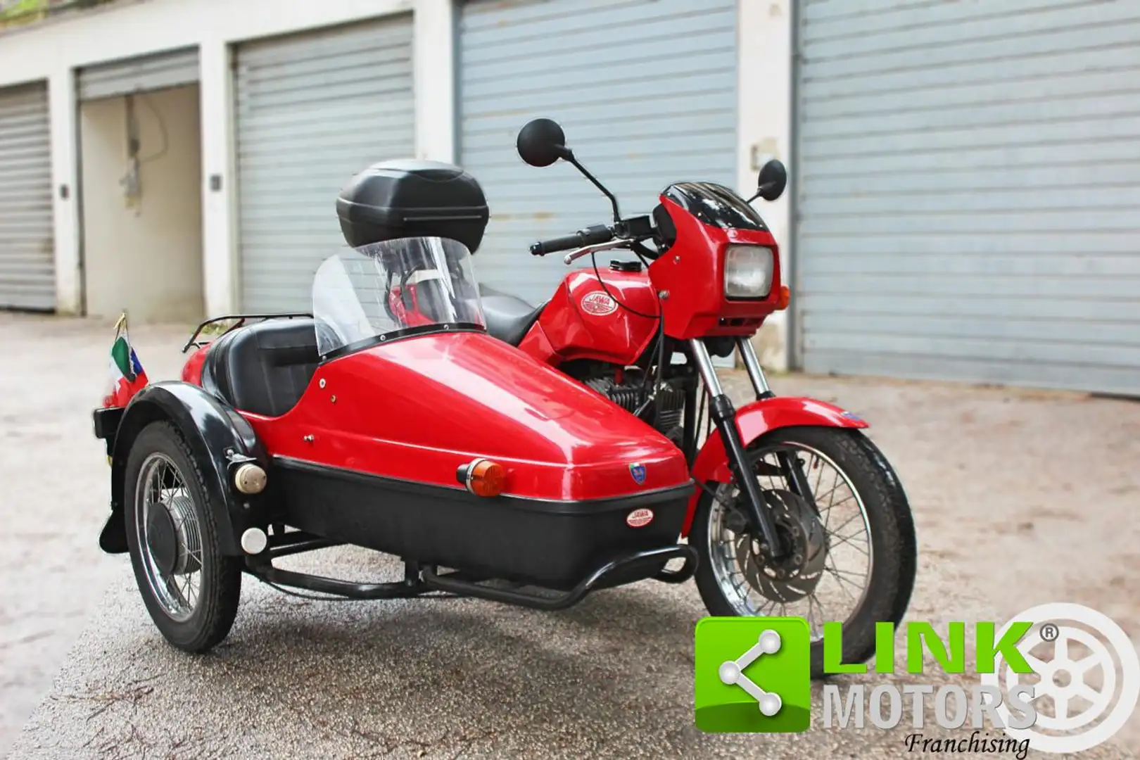 Jawa 350 Twin Sport Sidecar 562 Sidecar + carrellino Rouge - 1