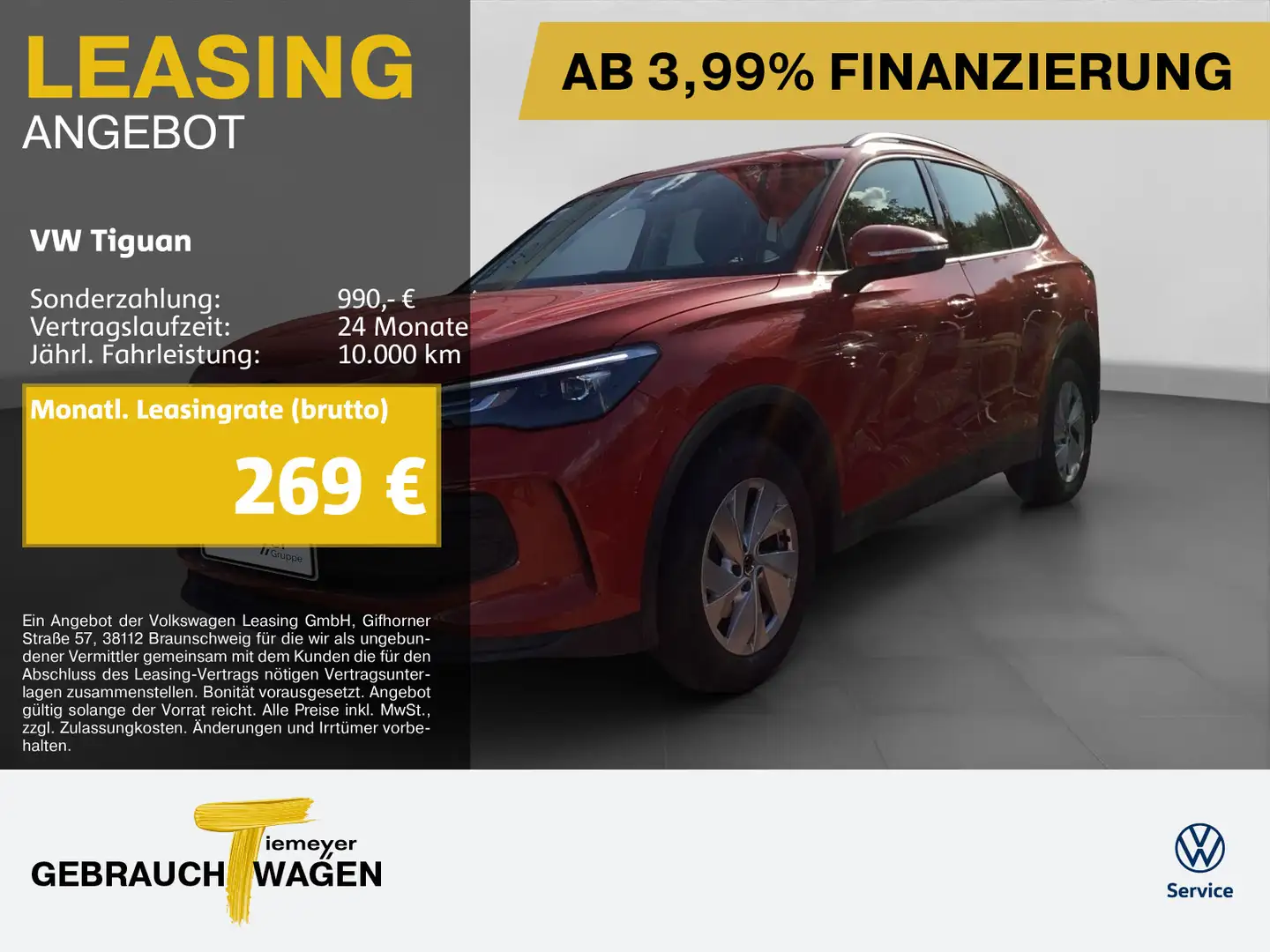 Volkswagen Tiguan 1.5 TSI DSG LM17 NAVI SITZHZ AHK KAMERA Rosso - 1