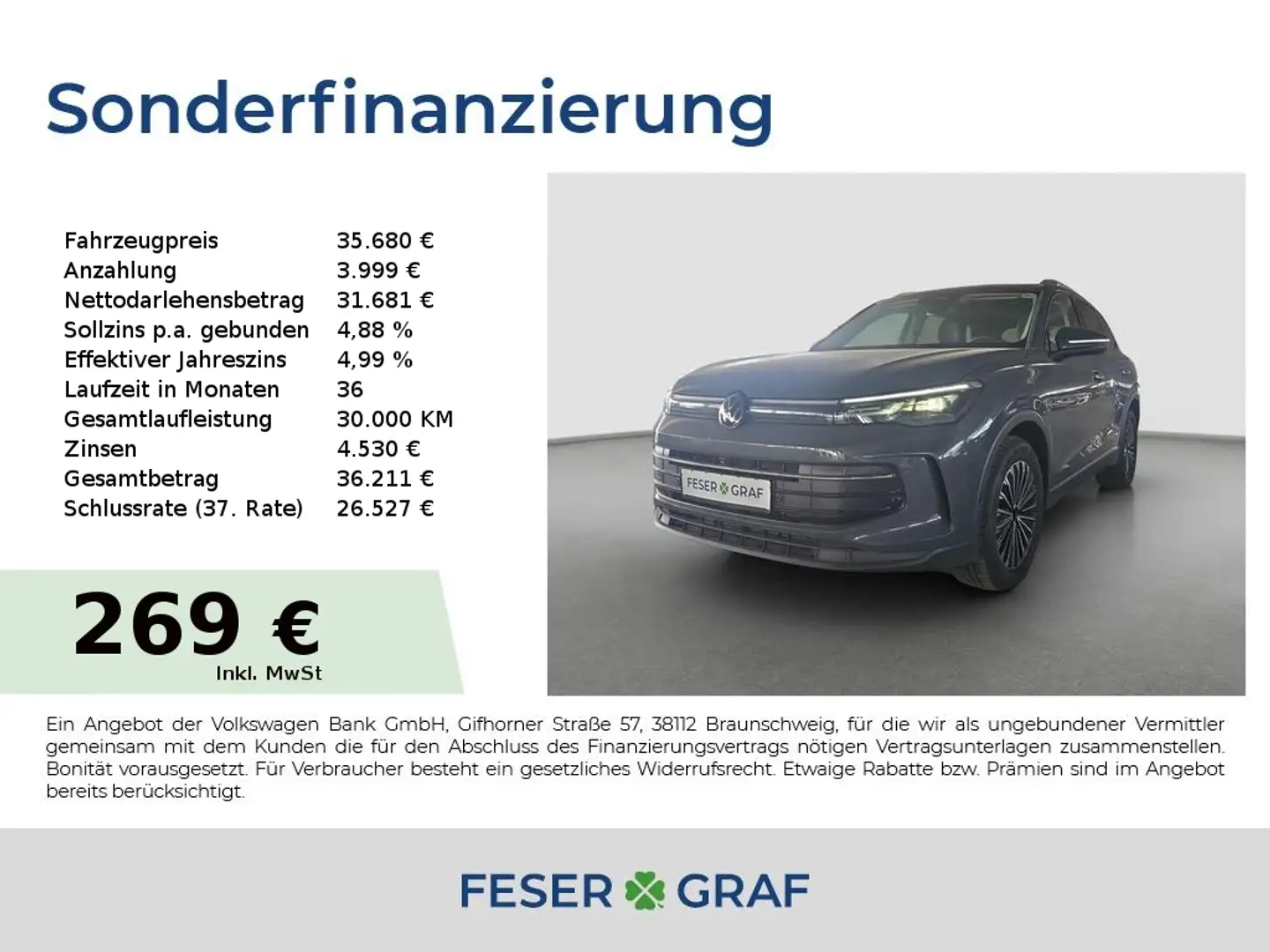 Volkswagen Tiguan Life 1.5eTSI 110kW DSG AHK Area View Grau - 1