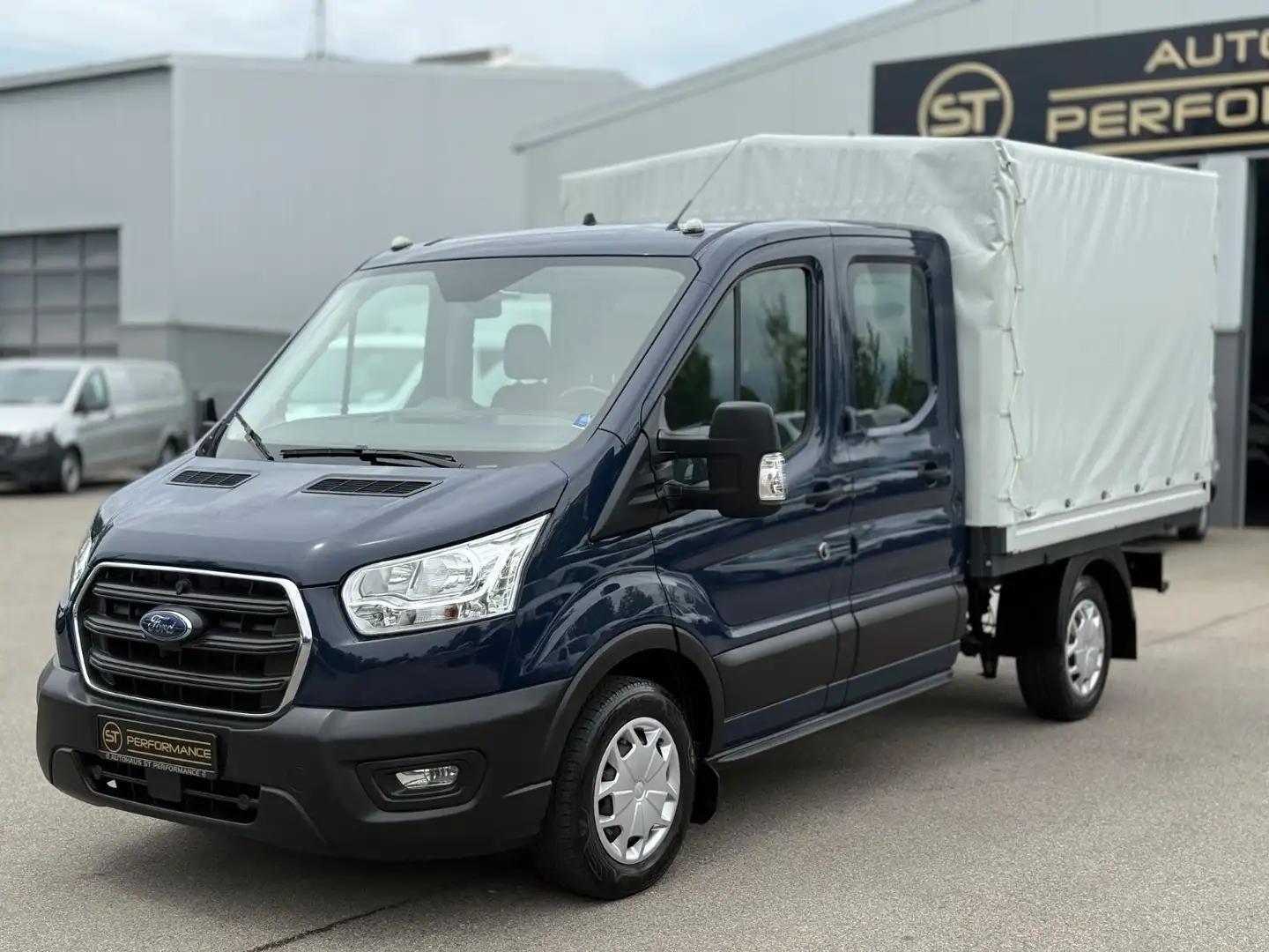 Ford Transit Pritsche 310 L2 DOKA KLIMA 1HAND TEMPOMA Blau - 1