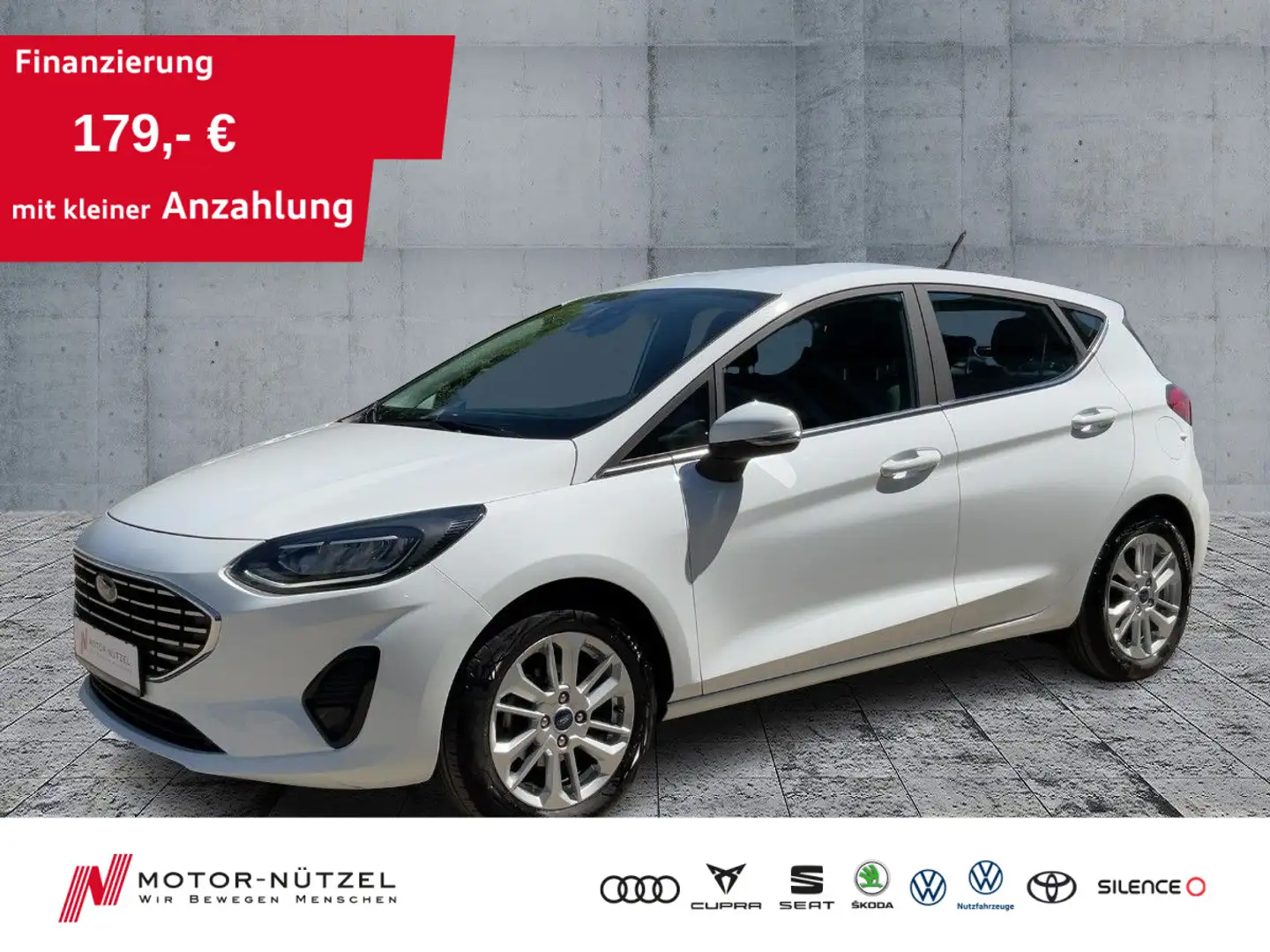 Ford Fiesta 1.0 EcoBoost TITANIUM LED+NAV+SHZ+GRA+PDC Blanc - 1