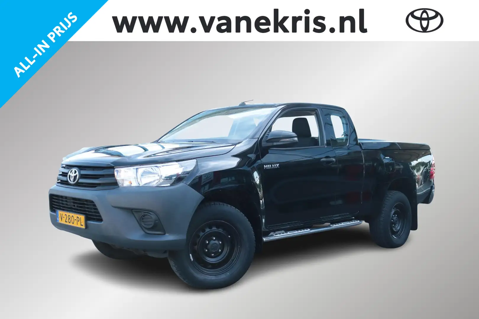 Toyota Hilux 2.4 D-4D-F Xtra Cab Comfort, Trekhaak, Airco, Ombo Noir - 1