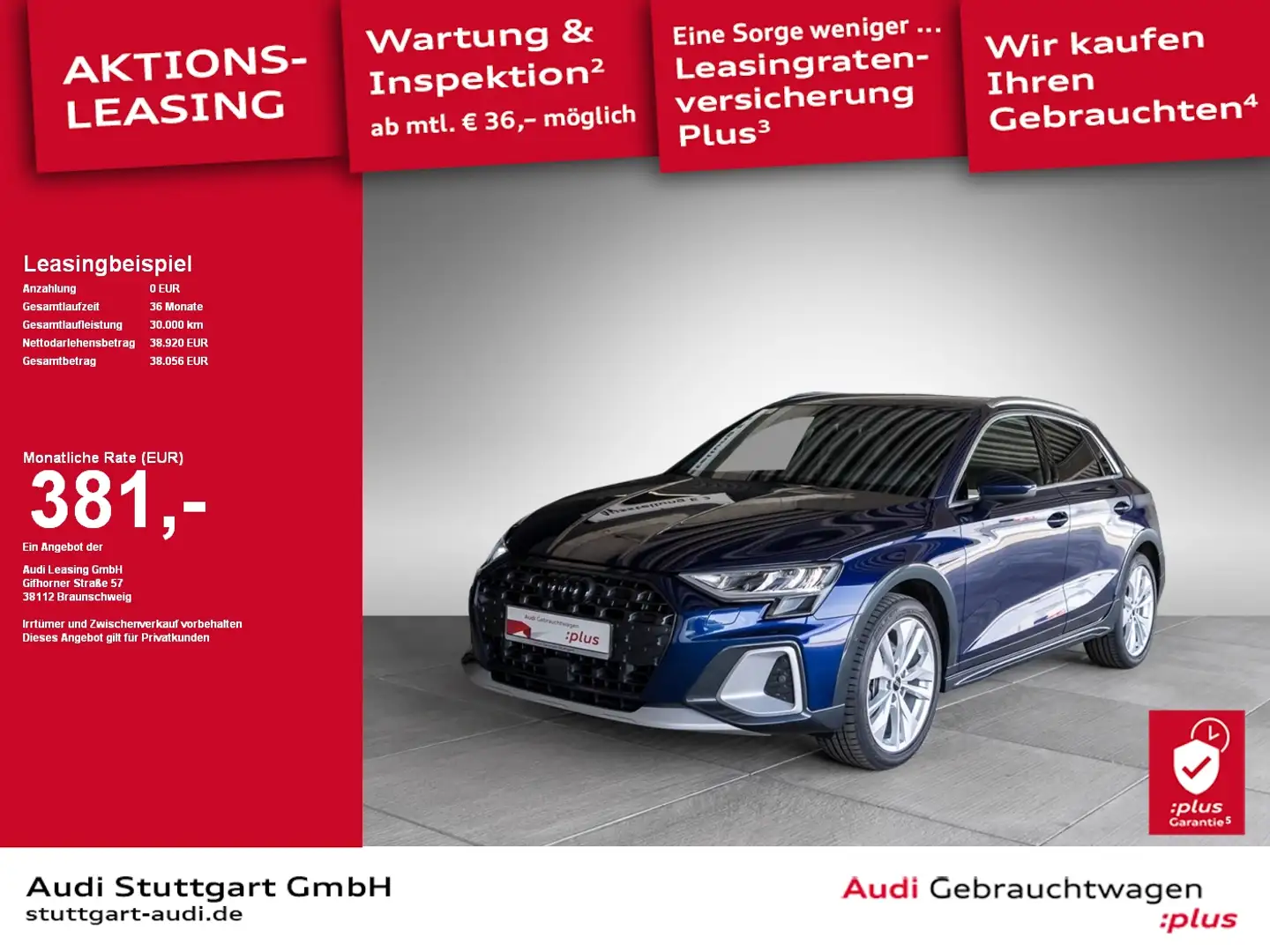 Audi A3 allstreet 35 TDI S tronic AHK SHZ Keyless VC Blau - 1