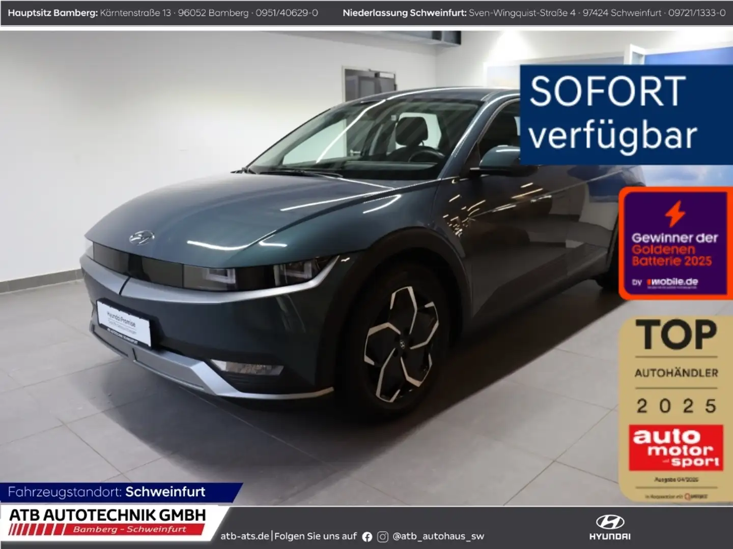Hyundai IONIQ 5 Basis + WP 72,6 kWh SOH 97,9% Navi LED ACC Apple C Vert - 1